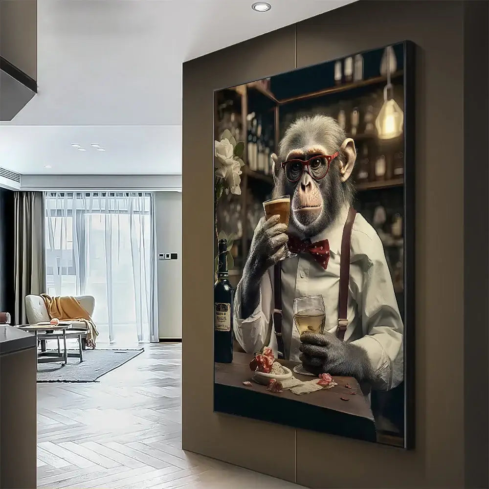 DecorBites™ Nordic Gorilla Wall Art Canvas Print