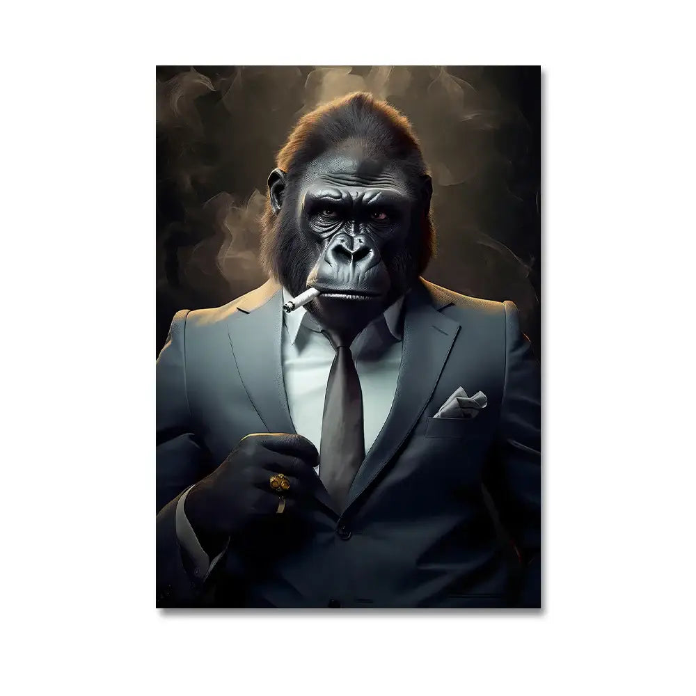 DecorBites™ Nordic Gorilla Wall Art Canvas Print