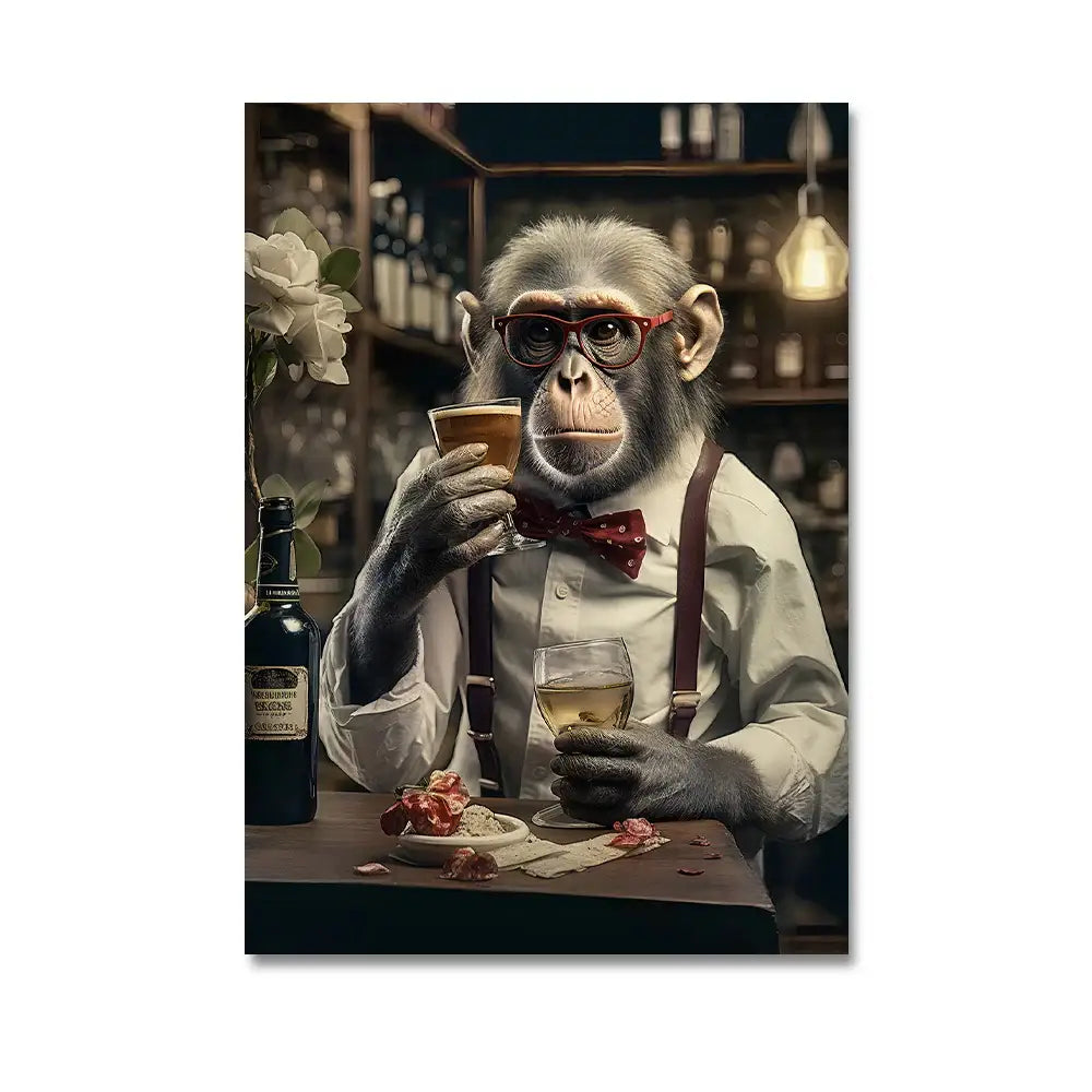 DecorBites™ Nordic Gorilla Wall Art Canvas Print