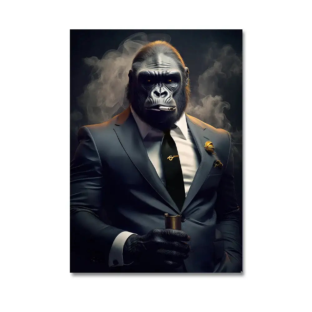 DecorBites™ Nordic Gorilla Wall Art Canvas Print