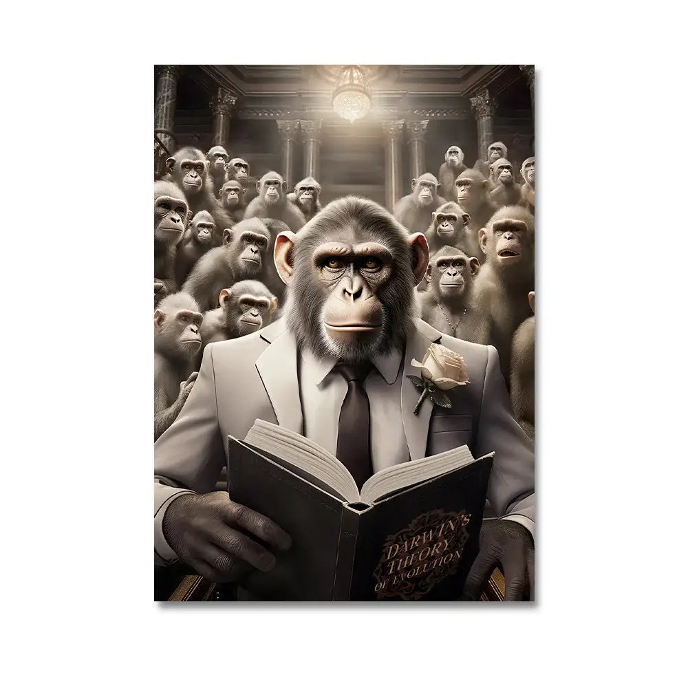 DecorBites™ Nordic Gorilla Wall Art Canvas Print