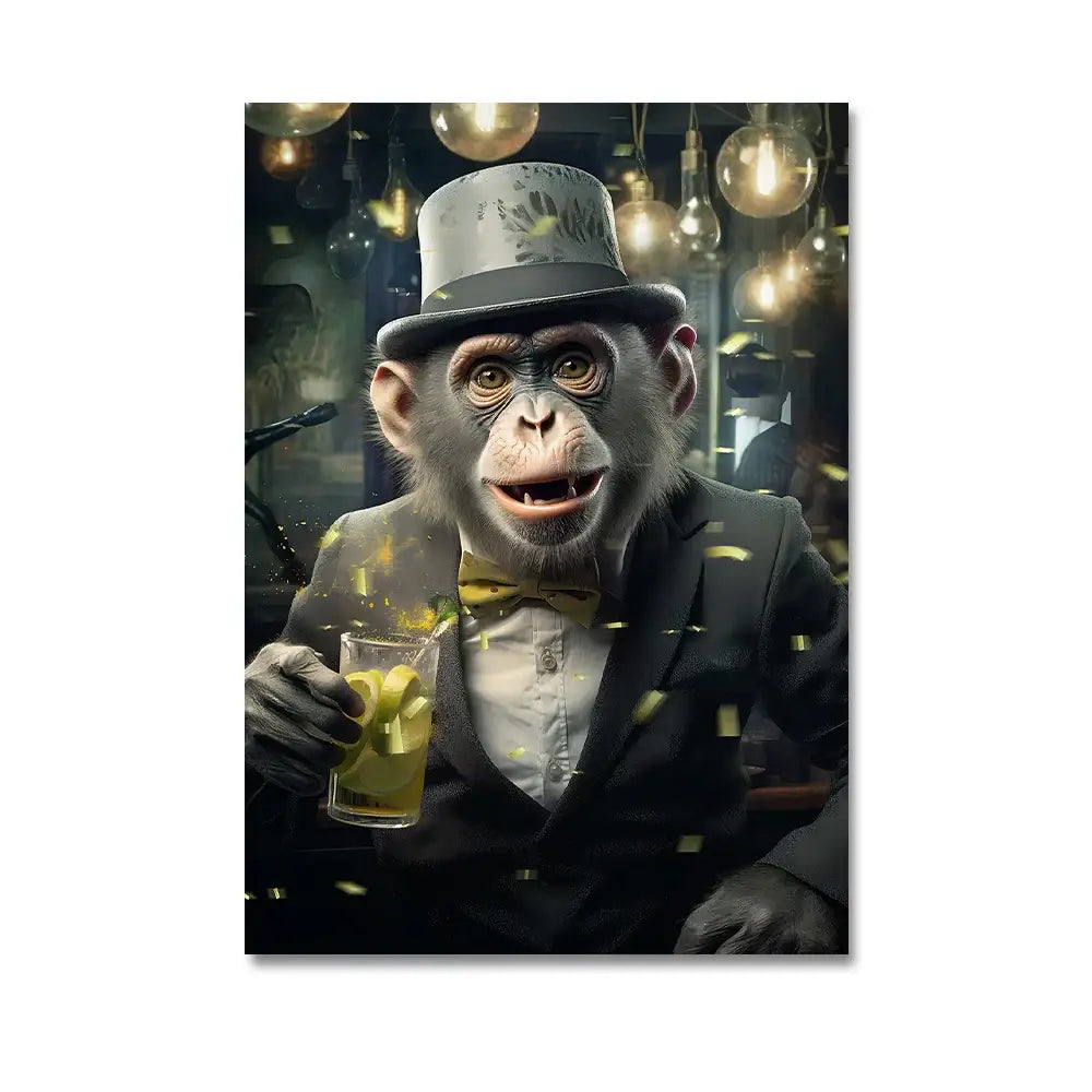 DecorBites™ Nordic Gorilla Wall Art Canvas Print
