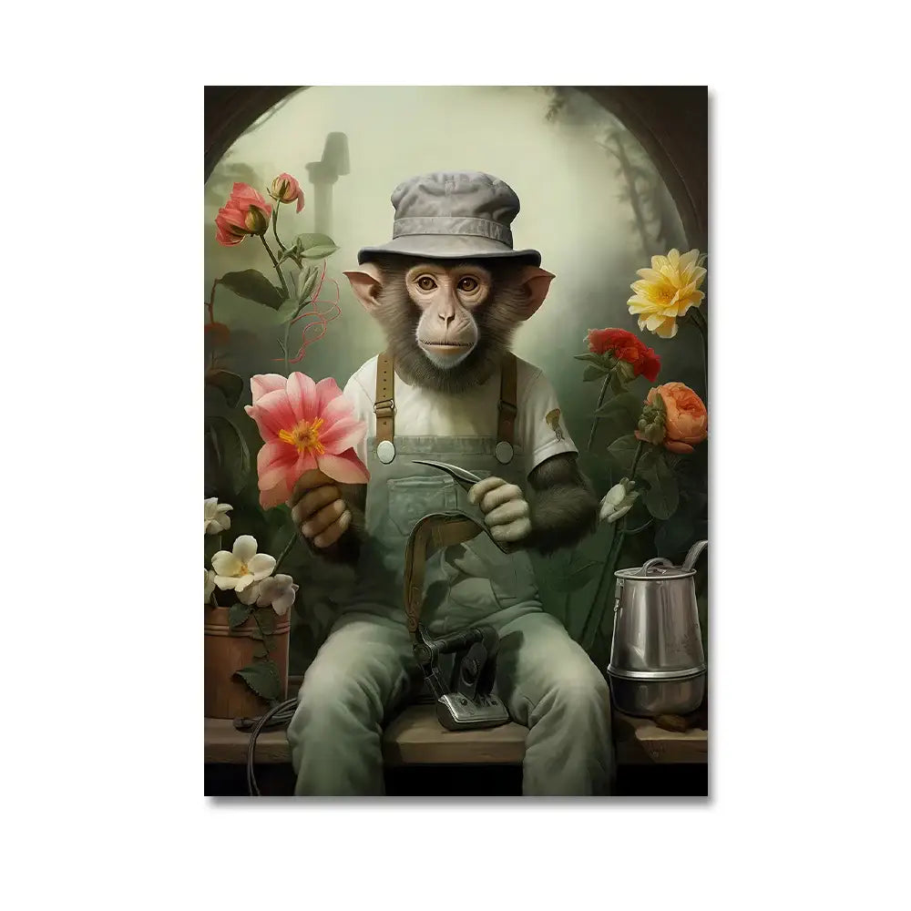 DecorBites™ Nordic Gorilla Wall Art Canvas Print