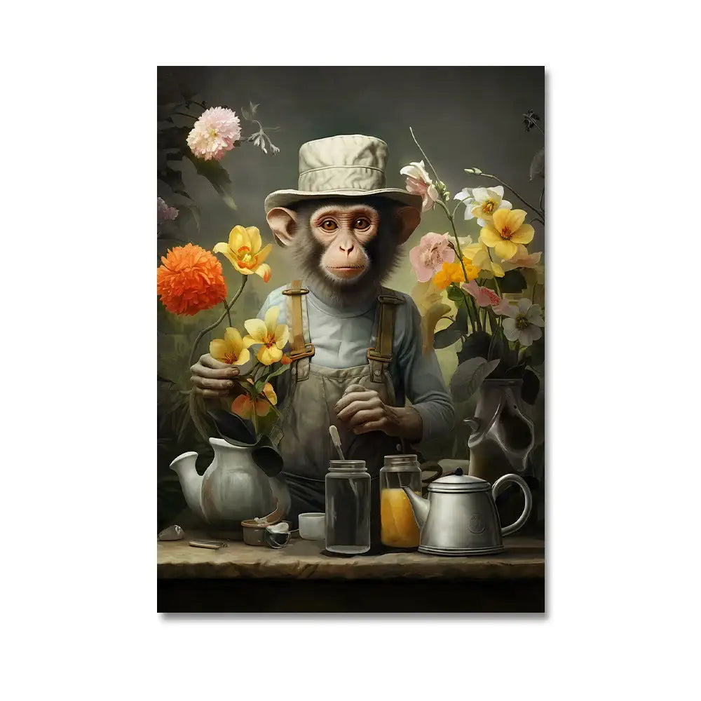 DecorBites™ Nordic Gorilla Wall Art Canvas Print