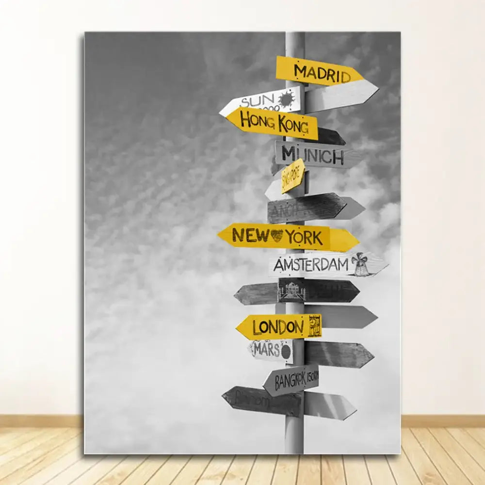 DecorBites™ Nordic Landscape Canvas Print Set - Yellow Scenery