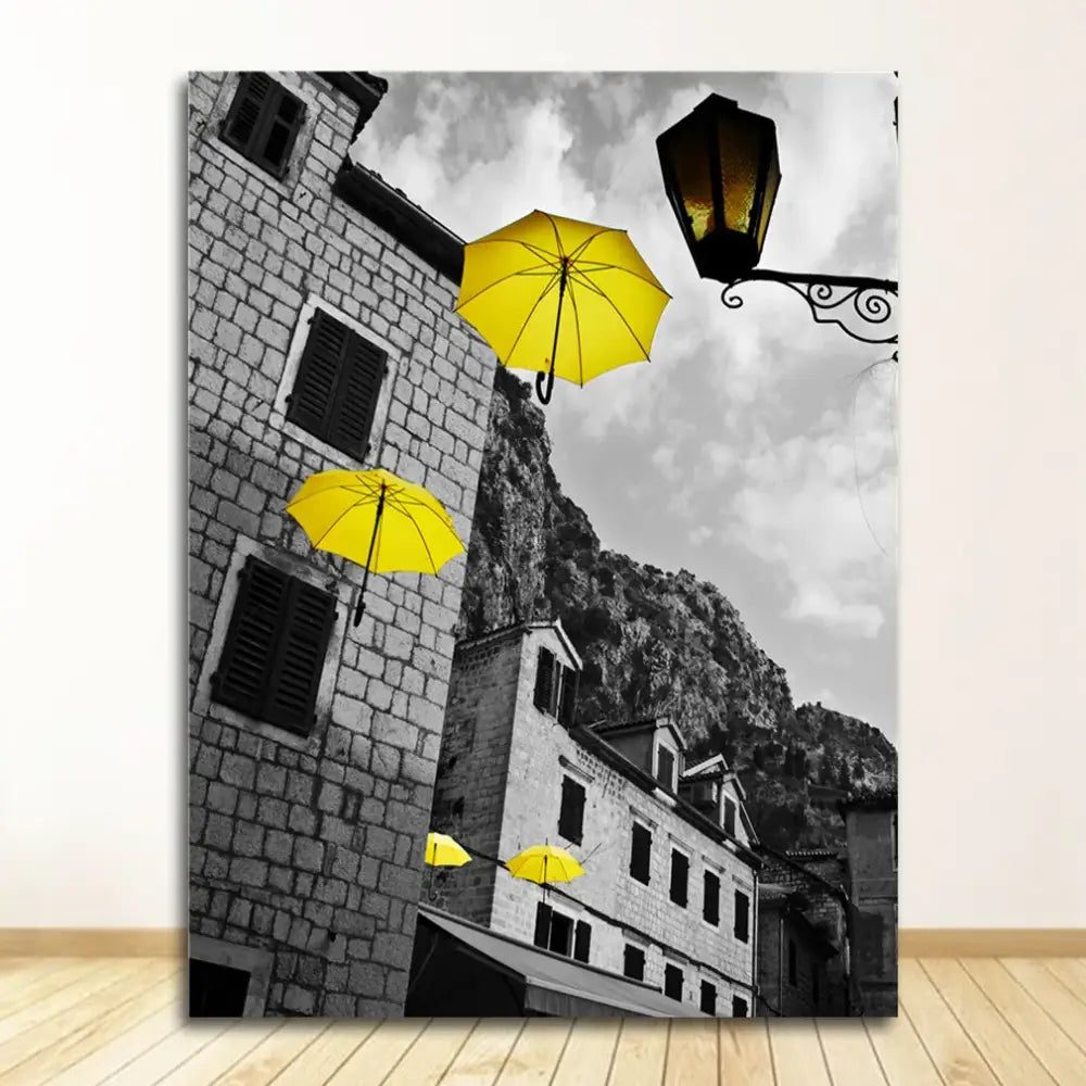 DecorBites™ Nordic Landscape Canvas Print Set - Yellow Scenery