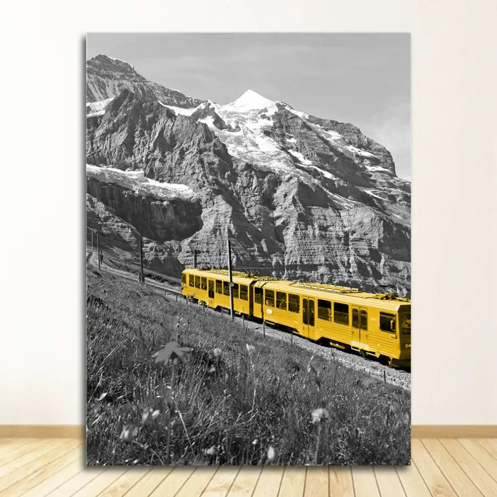 DecorBites™ Nordic Landscape Canvas Print Set - Yellow Scenery