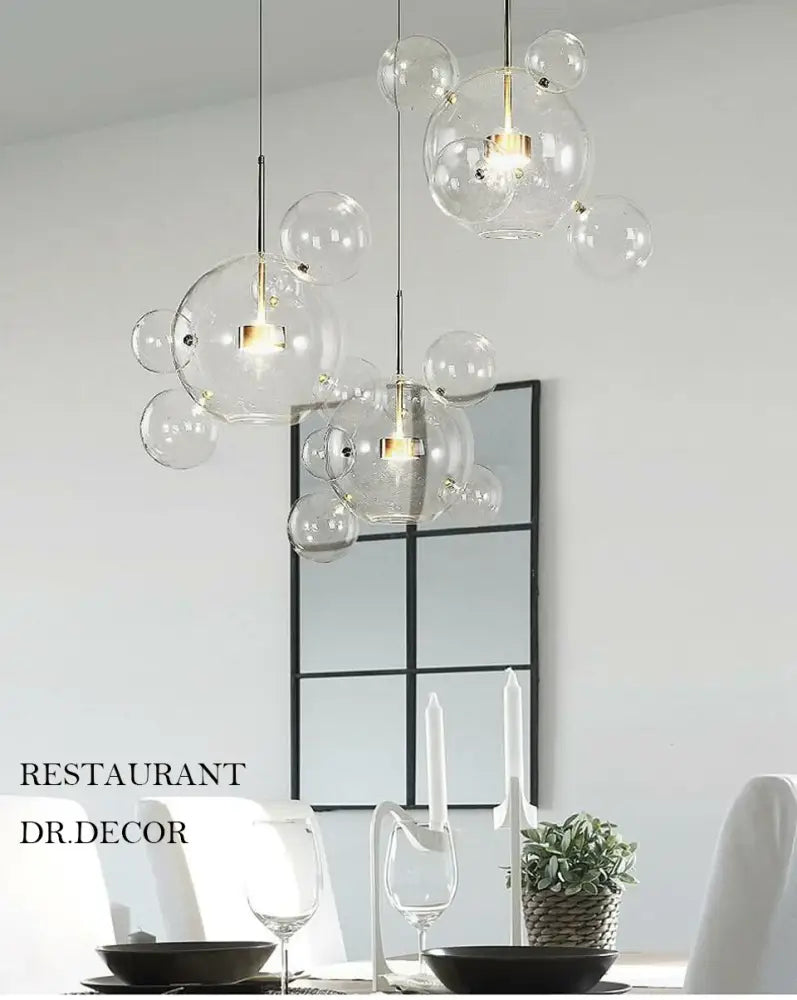 DecorBites™ Nordic LED Bubble Chandelier for Home Lighting