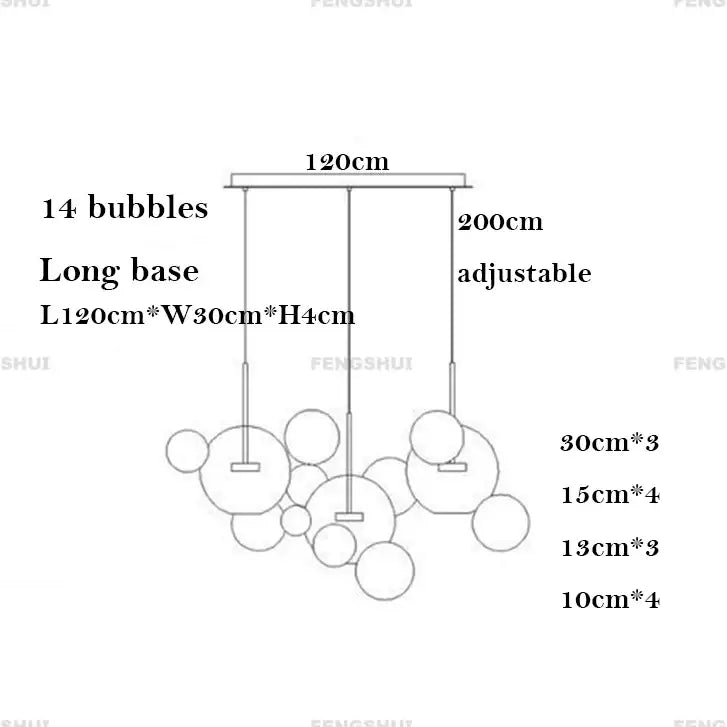 DecorBites™ Nordic LED Bubble Chandelier - Modern Home Lighting