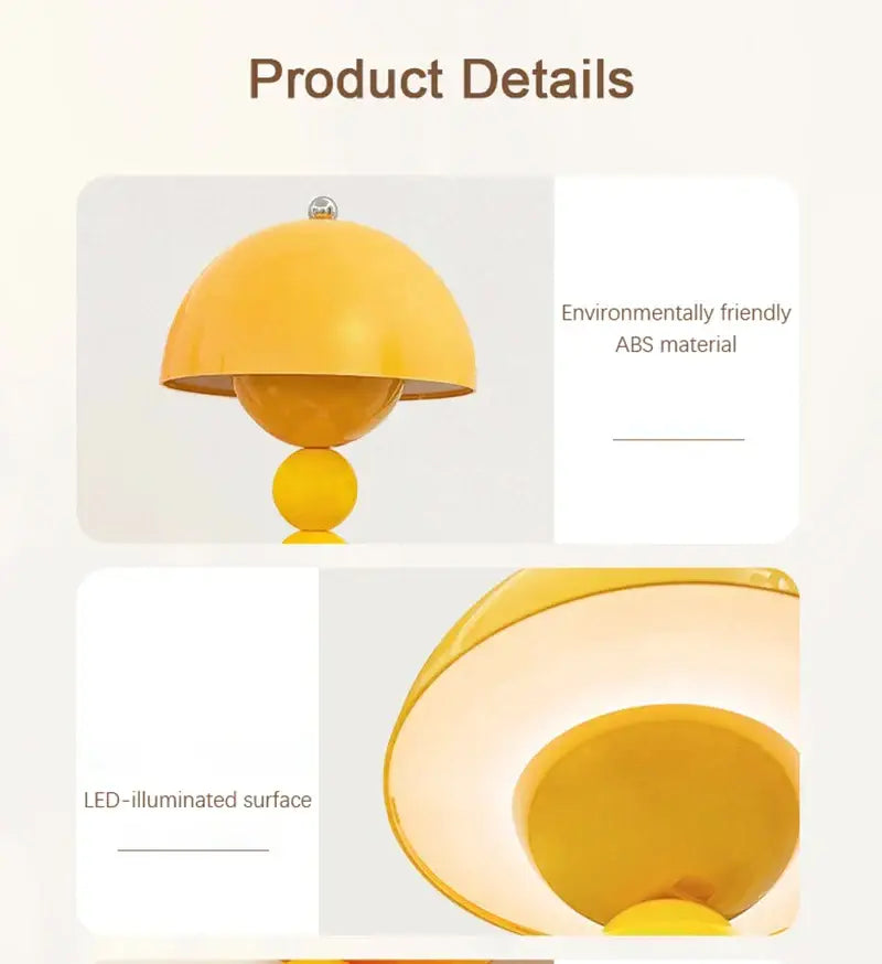 DecorBites™ Nordic LED Flowers Table Lamp USB Dimmable For Home Living Table Bedroom Bedside Room Decoration LED Night Lamps Desk Light