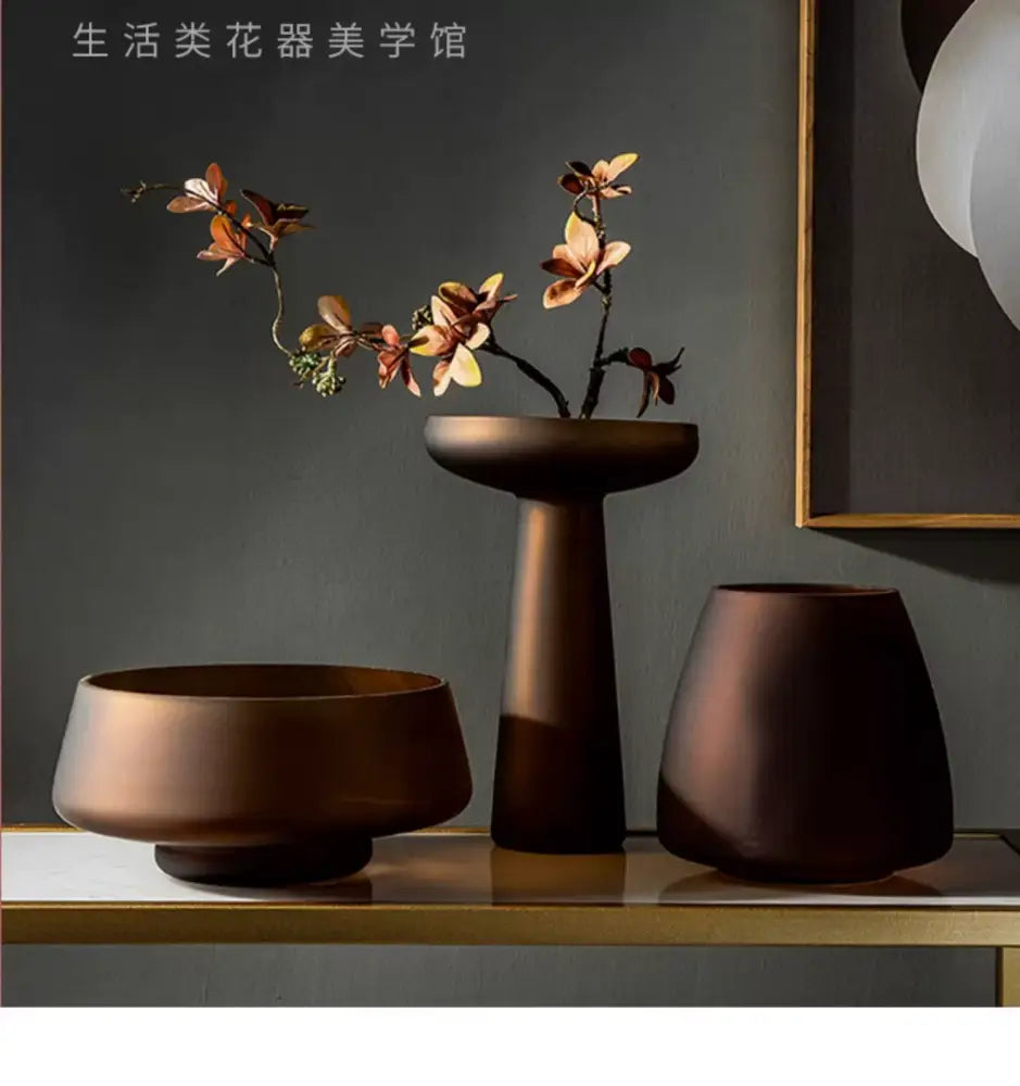 DecorBites™ Nordic Luxe Frosted Glass Vase/Table Decoration