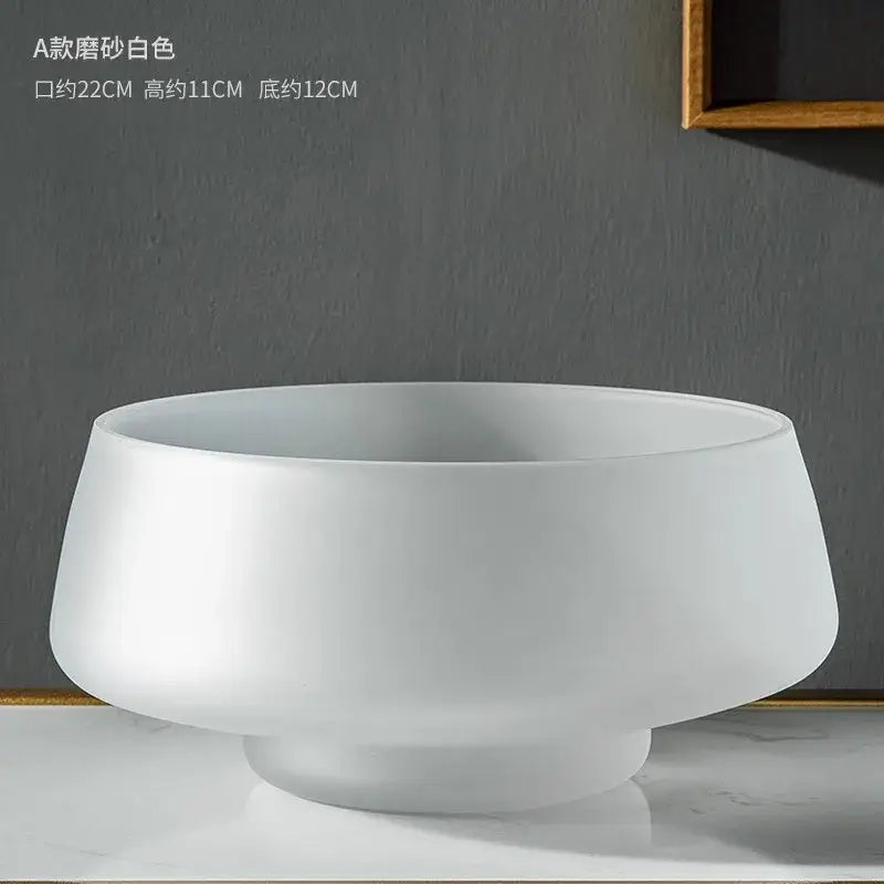 DecorBites™ Nordic Luxe Frosted Glass Vase/Table Decoration