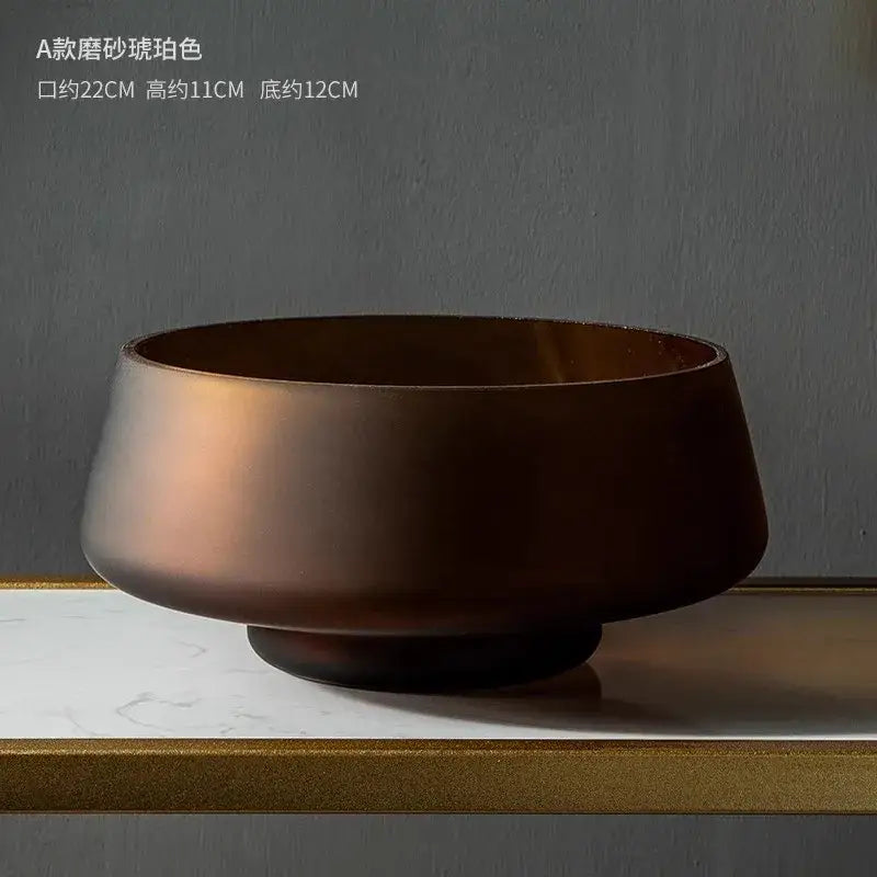 DecorBites™ Nordic Luxe Frosted Glass Vase/Table Decoration