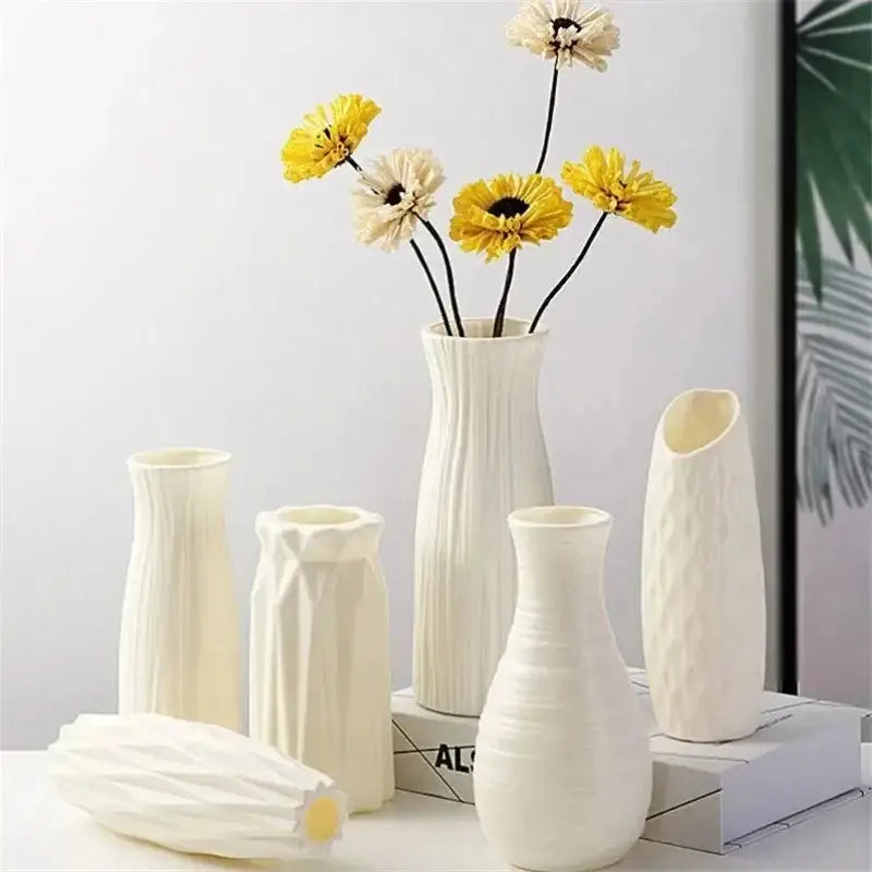DecorBites™ Nordic Plastic Vase for Modern Home Decor