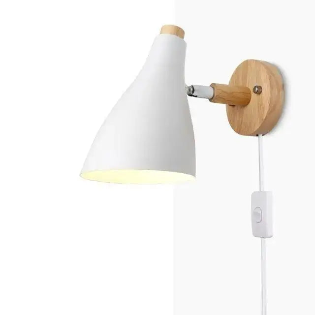 DecorBites™ Nordic Plug In Wood Wall Sconce