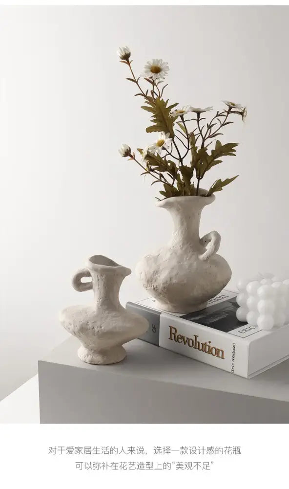 DecorBites™ Nordic Style Ceramic Flower Pot - White
