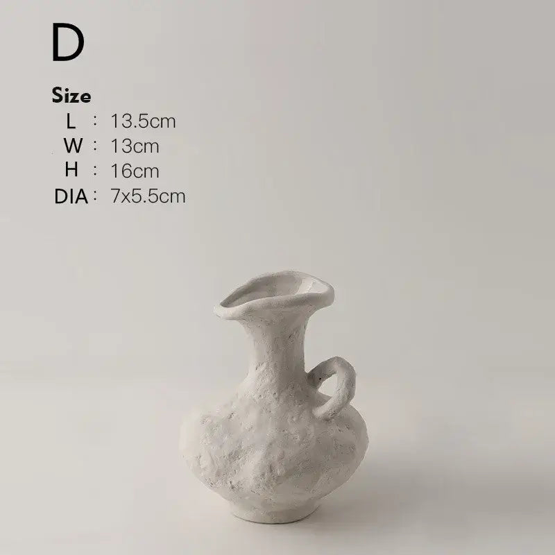 DecorBites™ Nordic Style Ceramic Flower Pot - White