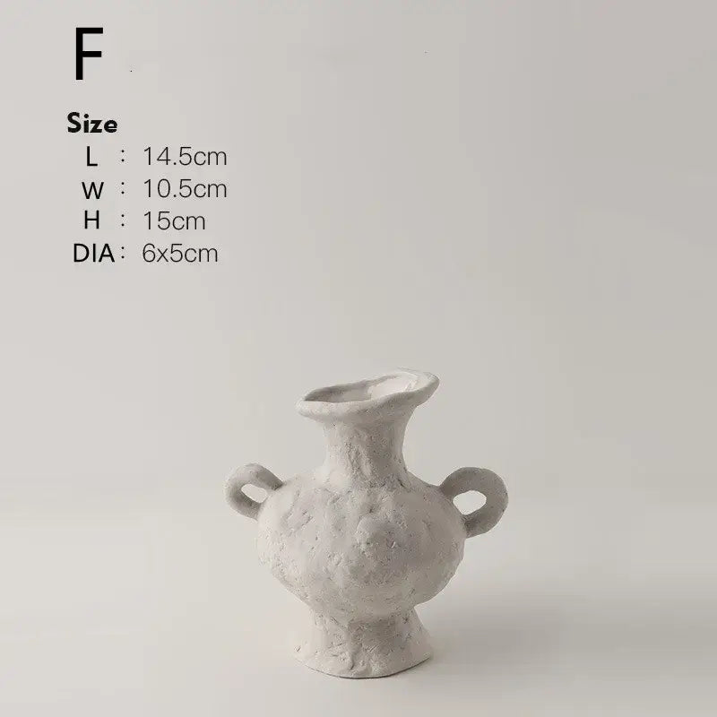 DecorBites™ Nordic Style Ceramic Flower Pot - White