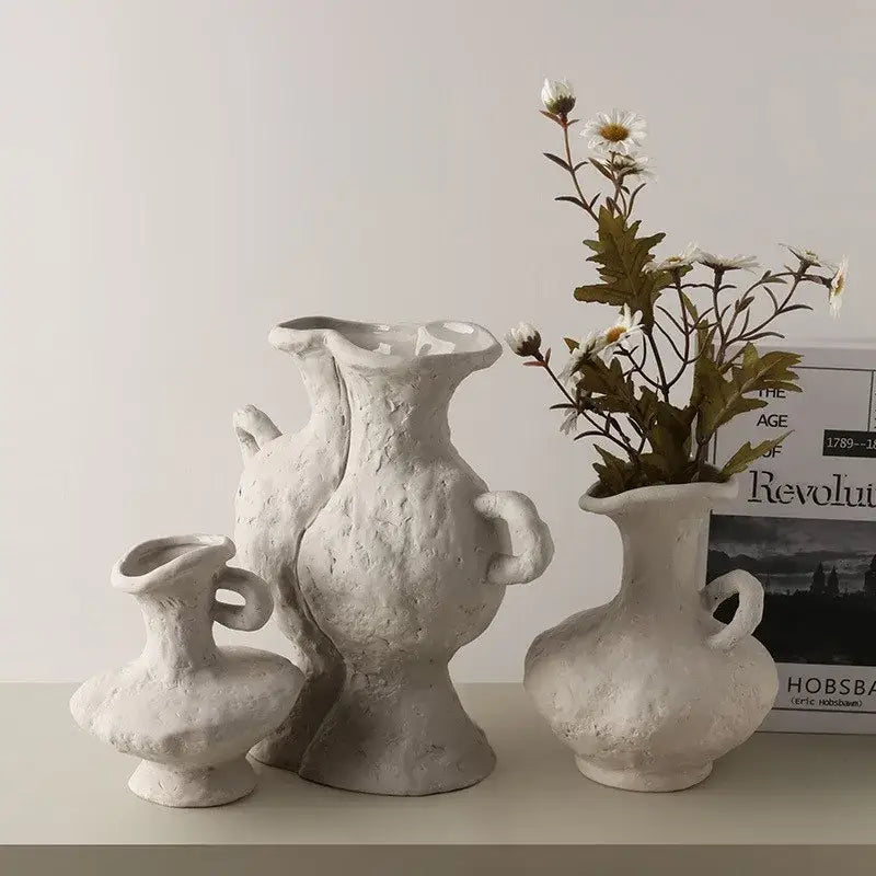 DecorBites™ Nordic Style Ceramic Flower Pot - White