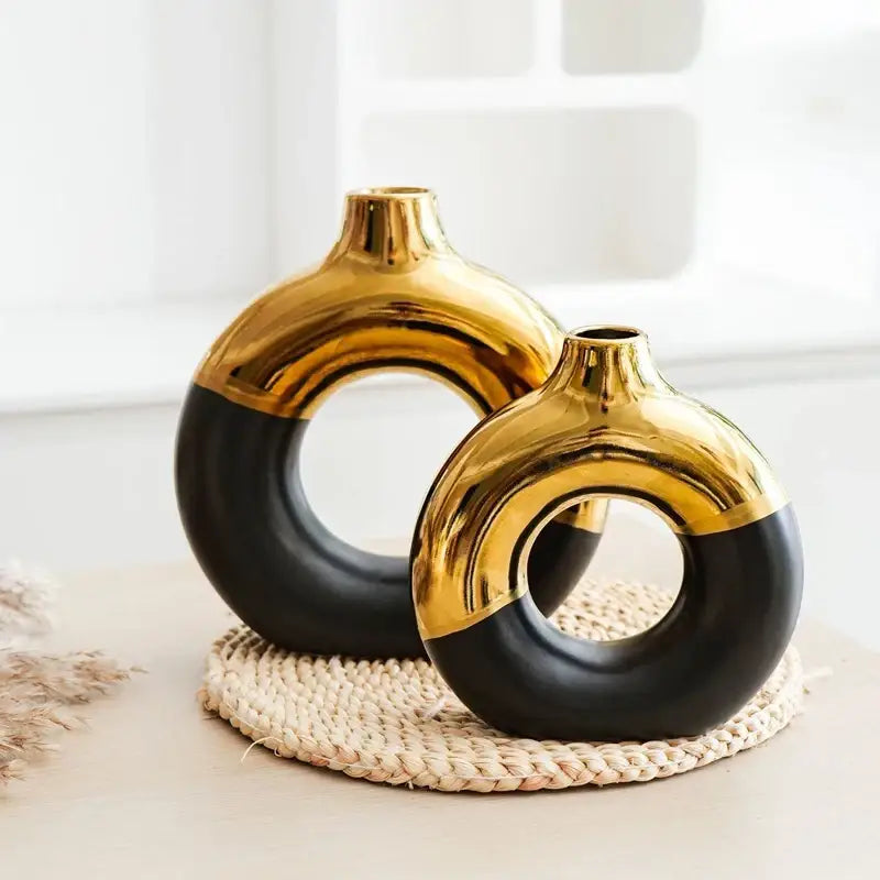 DecorBites™ Nordic Style Circle Vase for Flower Arrangement