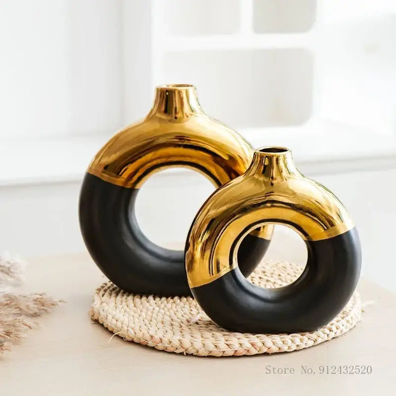 DecorBites™ Nordic Style Circle Vase for Flower Arrangement