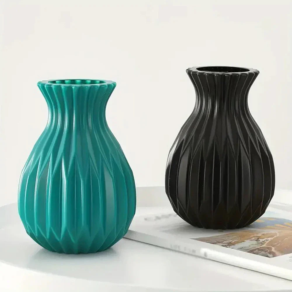 DecorBites™ Nordic Style Plastic Flower Vase for Home Decor