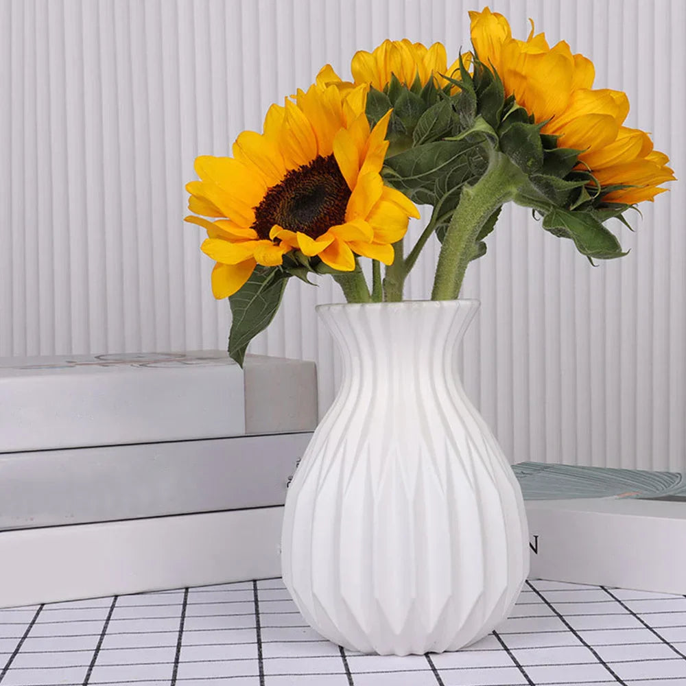 DecorBites™ Nordic Style Plastic Flower Vase for Home Decor