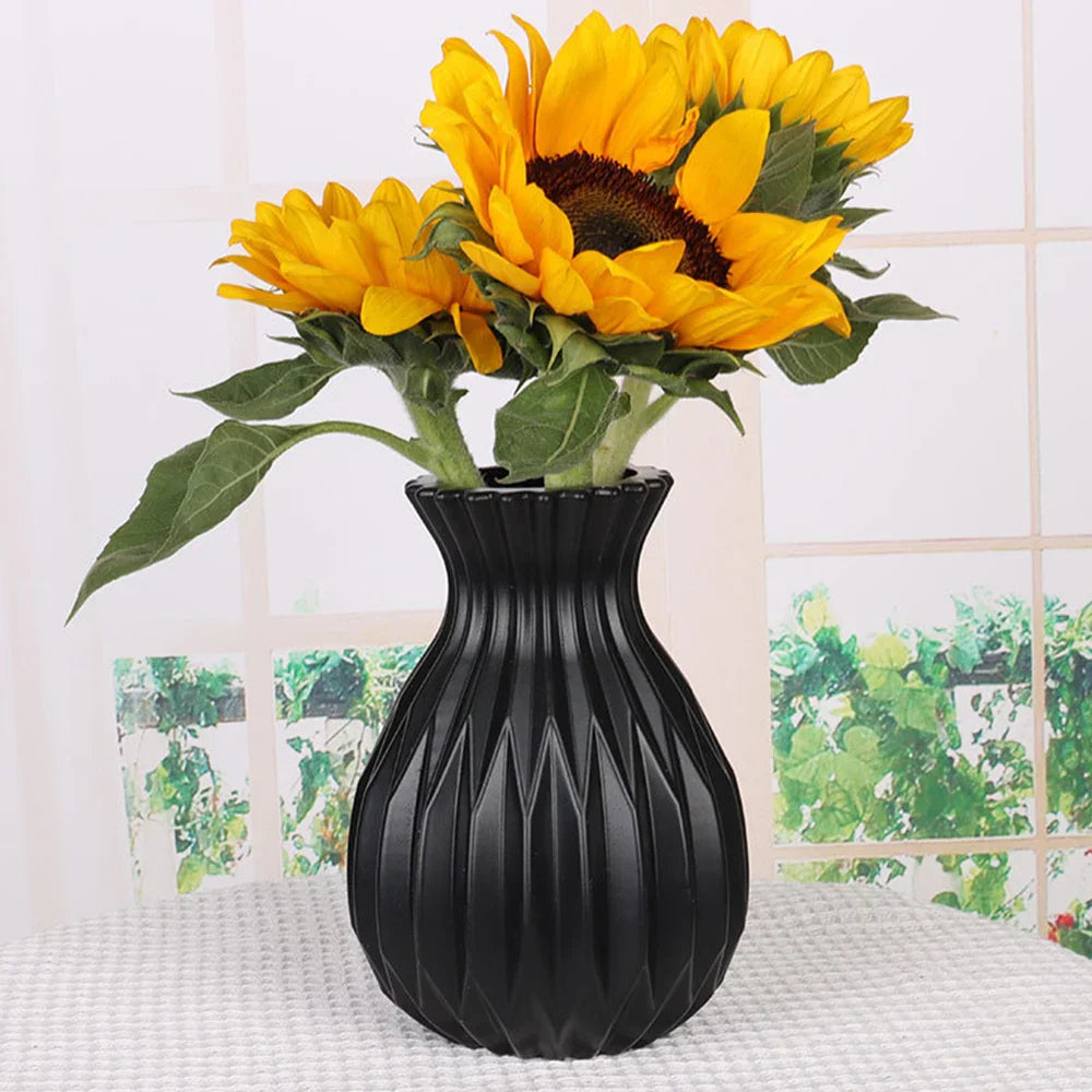 DecorBites™ Nordic Style Plastic Flower Vase for Home Decor