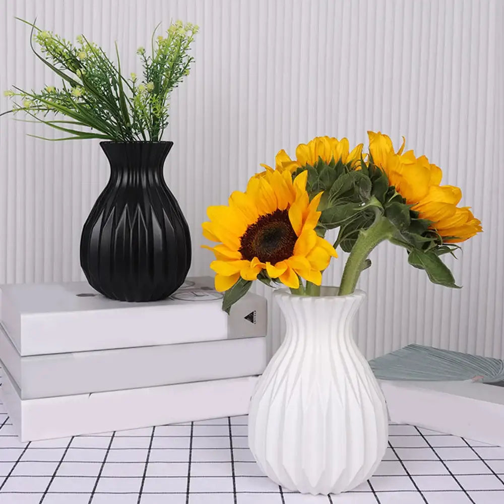 DecorBites™ Nordic Style Plastic Flower Vase for Home Decor