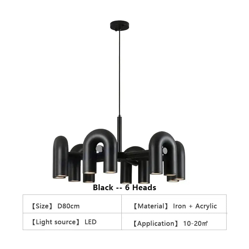 DecorBites™ Nordic U Shape LED Ceiling Chandelier