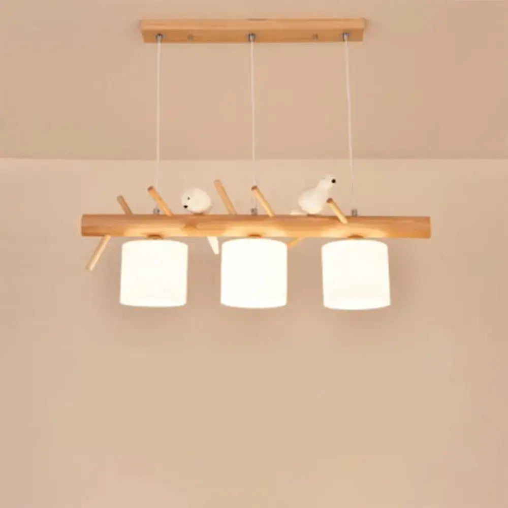 مصباح DecorBites™ المعلق على الطراز الاسكندنافي مع أسطوانة زجاجية عقيقية وديكور طائر من الراتنج