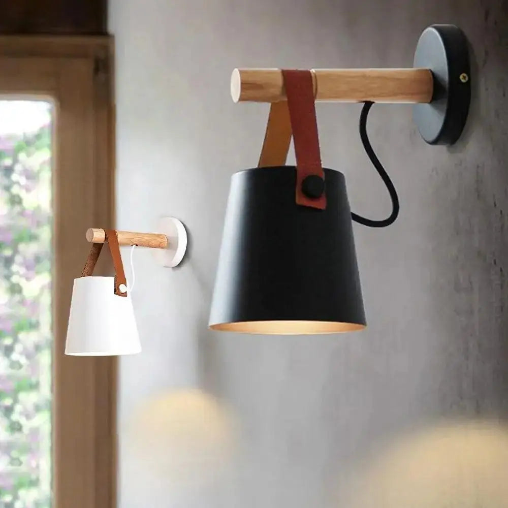 DecorBites™ Nordic Wooden Wall Lights