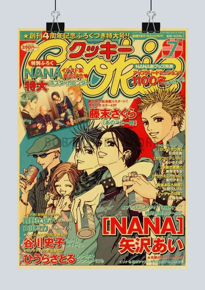 DecorBites™ Nostalgic Japan Anime NANA Kraft Poster Set