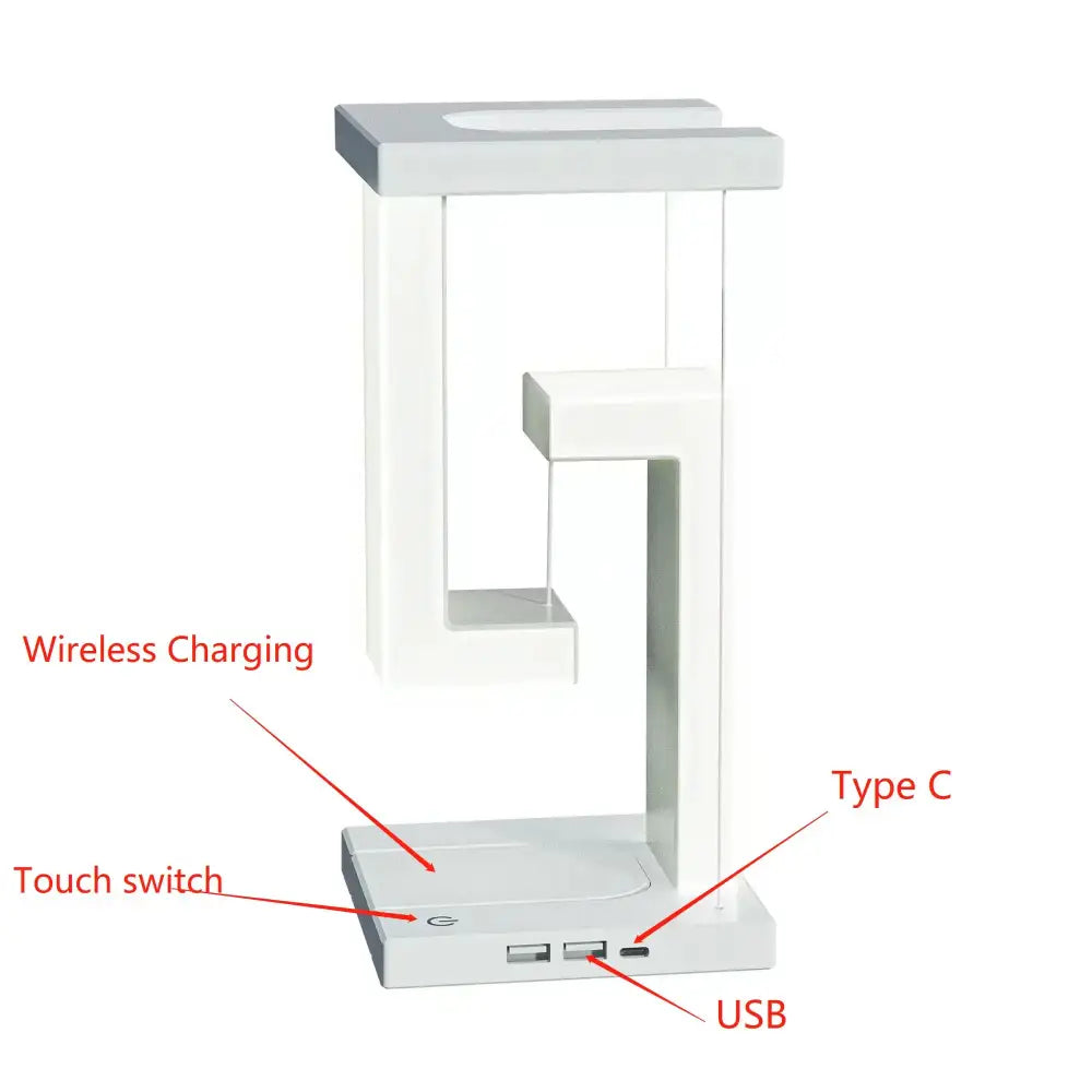 DecorBites™ Novelty floating lamp with 10 W  detachable wireless charger decorative light for bedroom/office