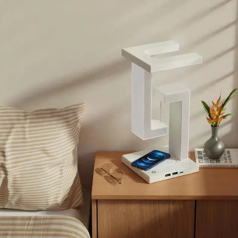 DecorBites™ Novelty floating lamp with 10 W  detachable wireless charger decorative light for bedroom/office