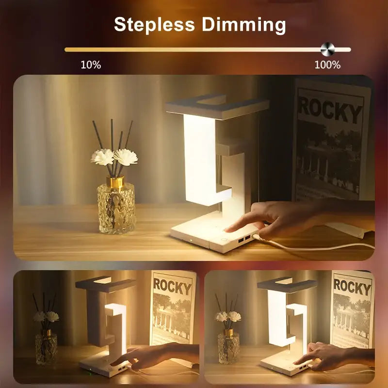 DecorBites™ Novelty floating lamp with 10 W  detachable wireless charger decorative light for bedroom/office