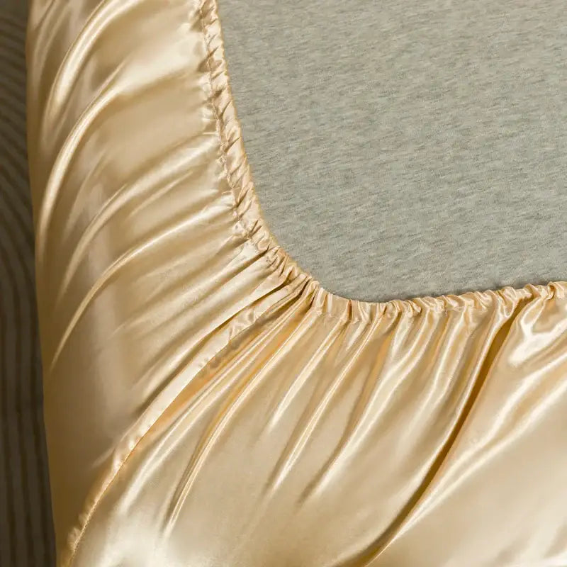 DecorBites™ Opulent Solid Color Satin Bedding Set