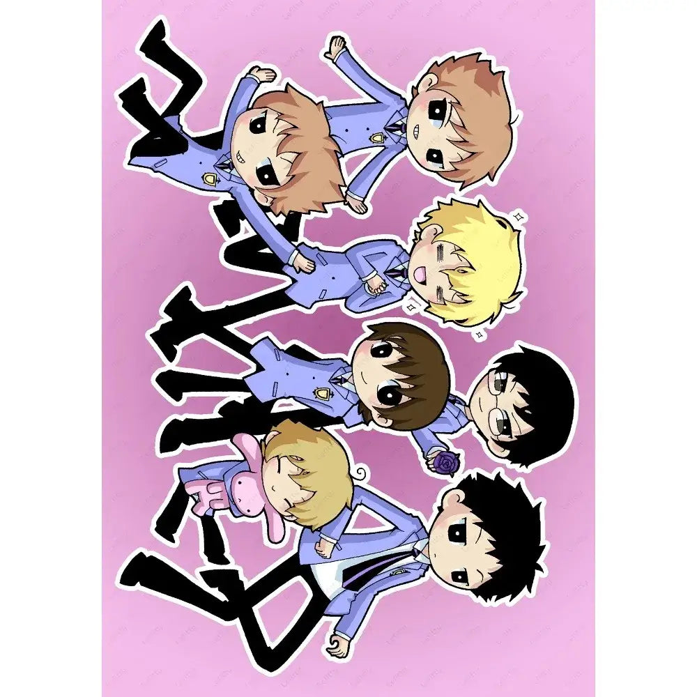 DecorBites™ Ouran High School Host Club Pink Poster