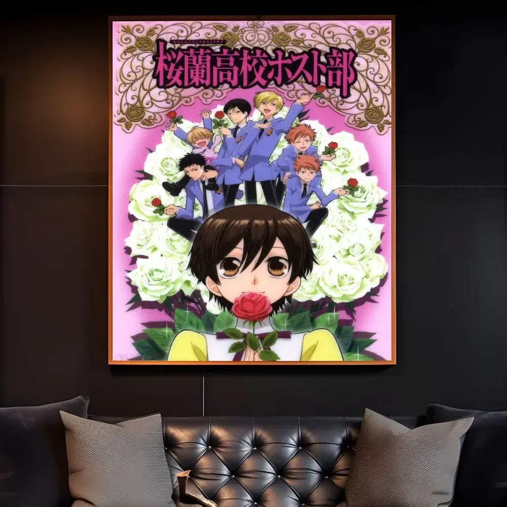 DecorBites™ Ouran High School Host Club Pink Poster