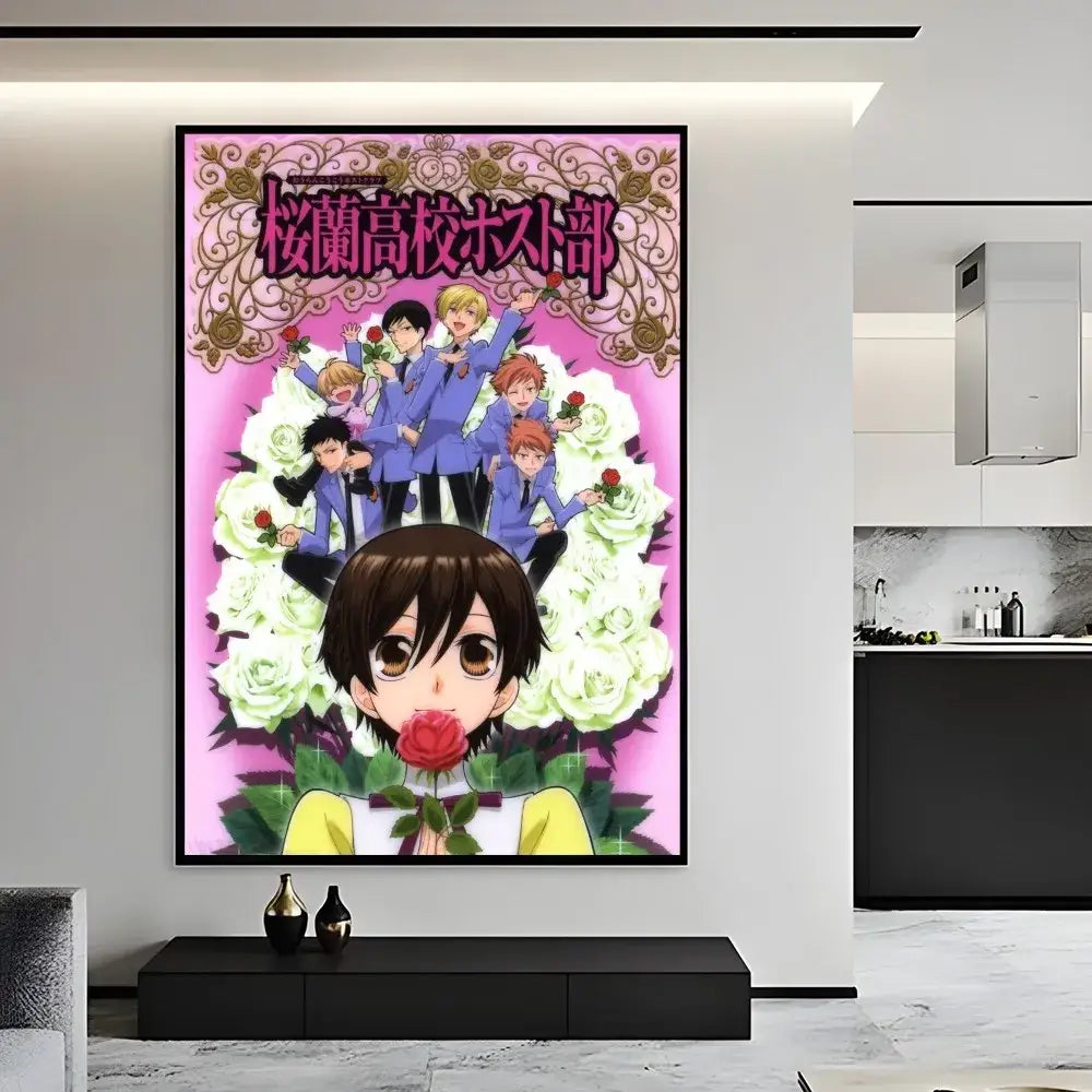 DecorBites™ Ouran High School Host Club Pink Poster