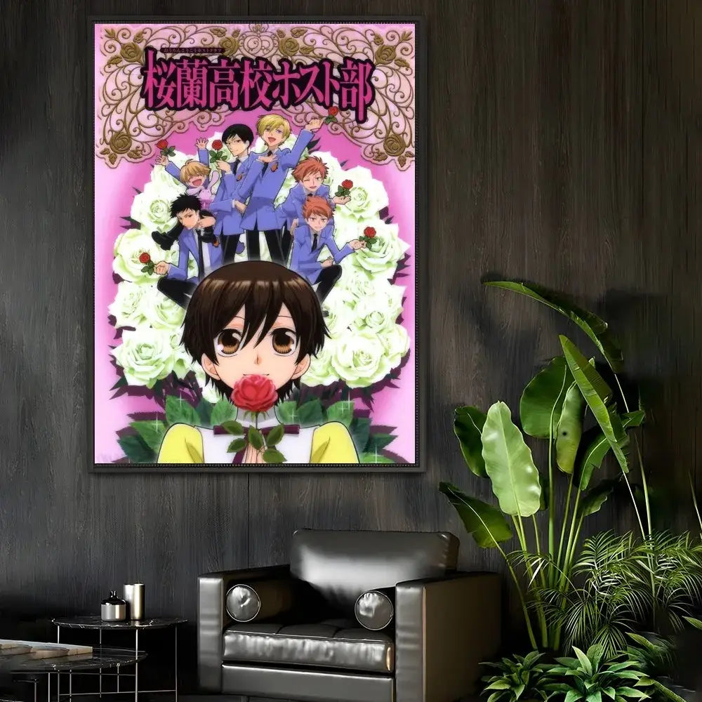 DecorBites™ Ouran High School Host Club Pink Poster