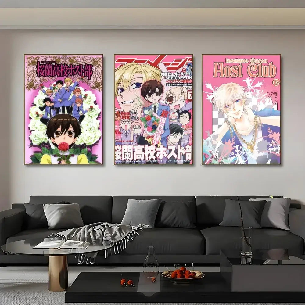 DecorBites™ Ouran High School Host Club Pink Poster