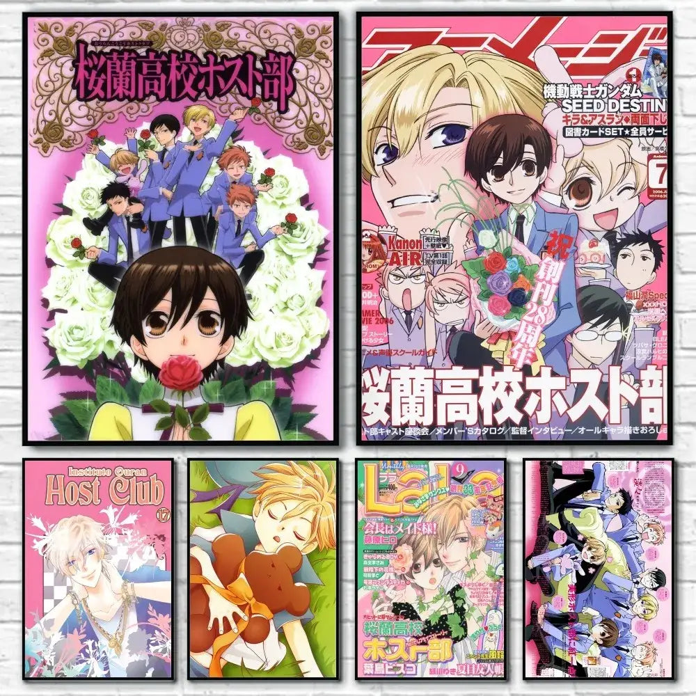 DecorBites™ Ouran High School Host Club Pink Poster