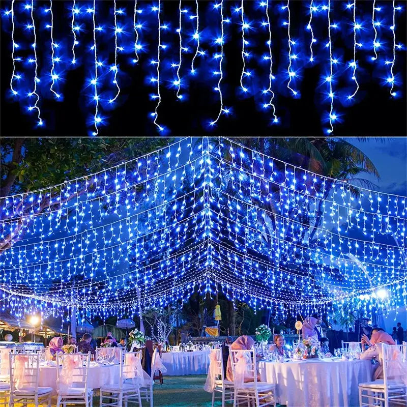 DecorBites™ Outdoor Christmas Waterfall Lights 5M Curtain String