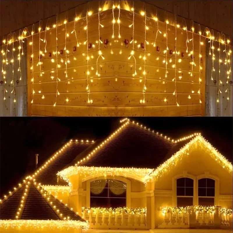 DecorBites™ Outdoor Christmas Waterfall Lights 5M Curtain String