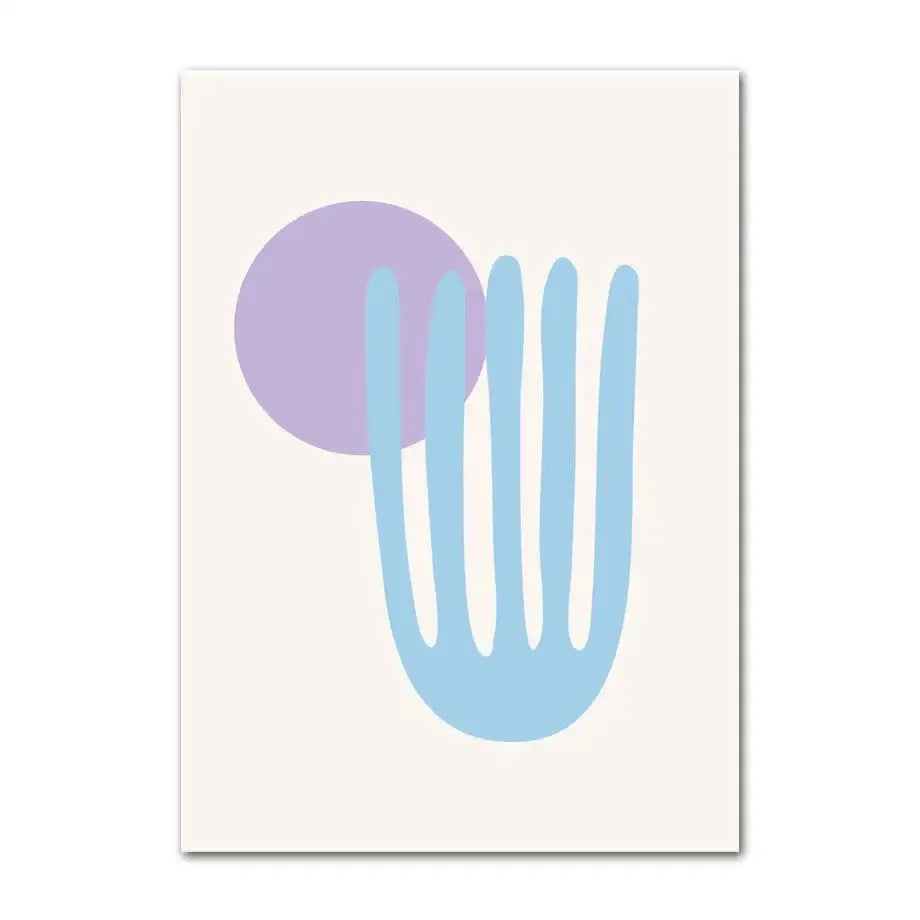 DecorBites™ Pastel Abstract Flower Wall Art Prints for Home
