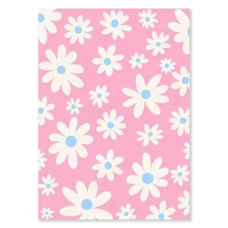 DecorBites™ Pastel Danish Wall Art - Purple Smiley Flower