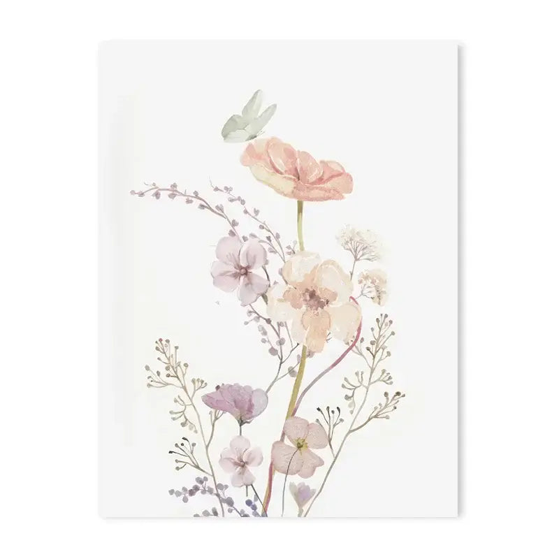 DecorBites™ Personalized Pink Floral Nursery Wall Art