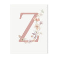 DecorBites™ Personalized Pink Floral Nursery Wall Art