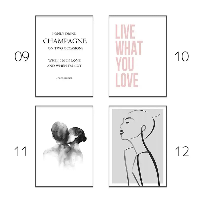 DecorBites™ Pink Aesthetic Wall Art Posters for Modern Room